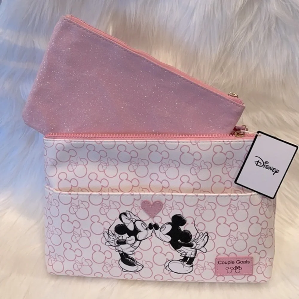 Disney Mickey & Minnie Mouse Make Up Bag Cosmetics Set (2pc) - Picture 3 of 5